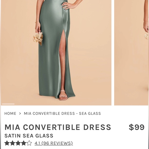Sea glass bridesmaid dress - Picture 1 of 4